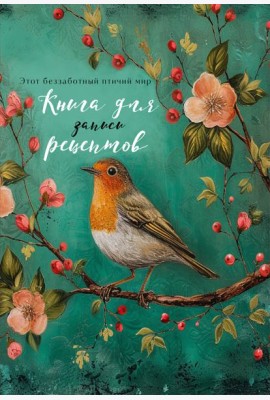 Книга для записи рецептов (Птица в цветах яблони)