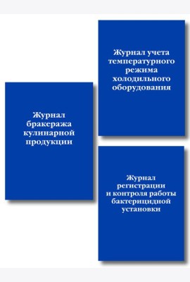 Комплект из 3-х книг: Журналы для заведений общественного питания (ИК)