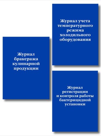 Комплект из 3-х книг: Журналы для заведений общественного питания (ИК)
