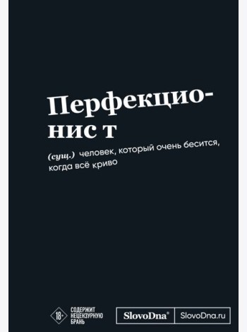 Мотивационный блокнот SlovoDna. Перфекционист (формат А5, 128 стр. Коллекция #3)