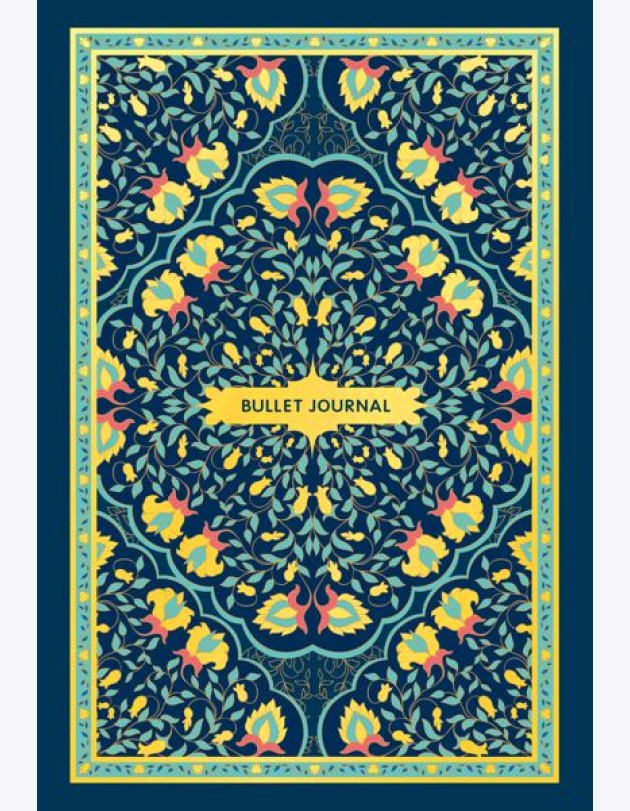 Блокнот в точку: Bullet Journal (ковер золотой, 160 c., с наклейками)