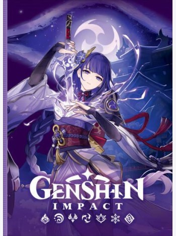 Genshin Impact на каждый день с наклейками (фиолетовый)