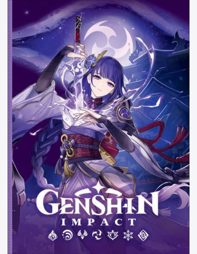Genshin Impact на каждый день с наклейками (фиолетовый)