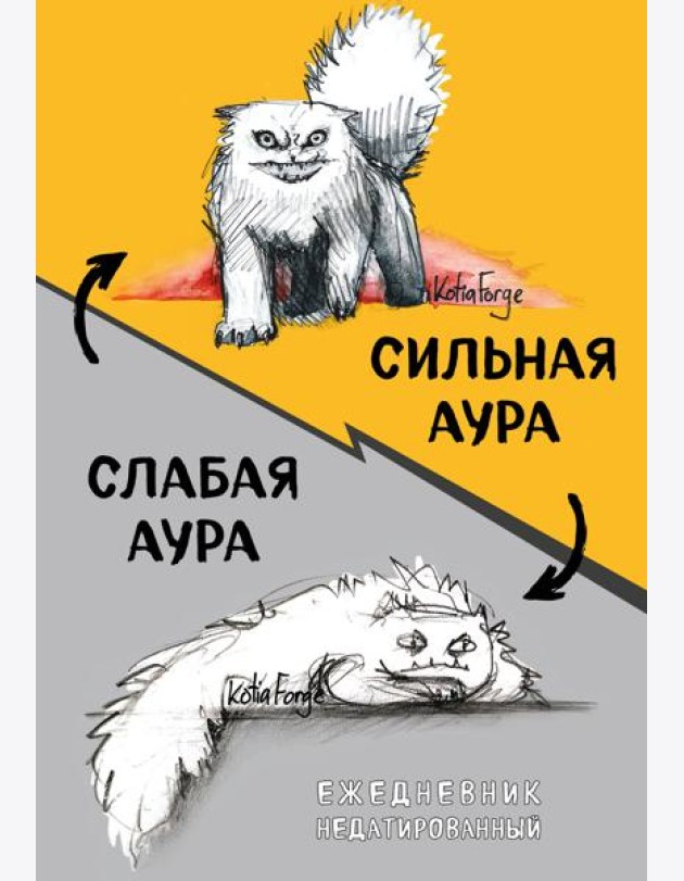 Сильная аура/слабая аура. Ежедневник недатированный (А5, 72 л.)