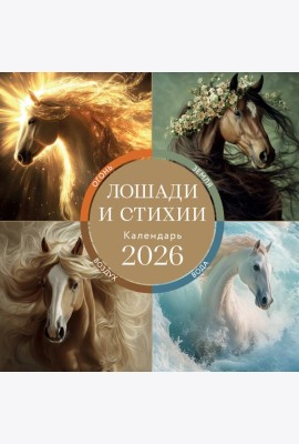 ЛОШАДИ И СТИХИИ. Земля, Воздух, Вода, Огонь. Календарь настенный на 2026 год (300х300 мм)