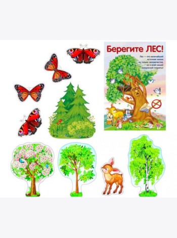 Комплект для украшения интерьера. Берегите лес летом (10 плакатов)