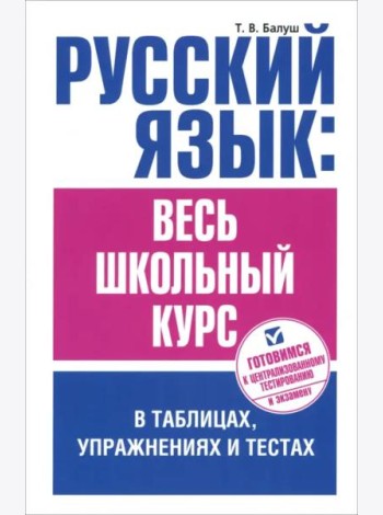 Русский язык: весь школьный курс в табл, упражнен.