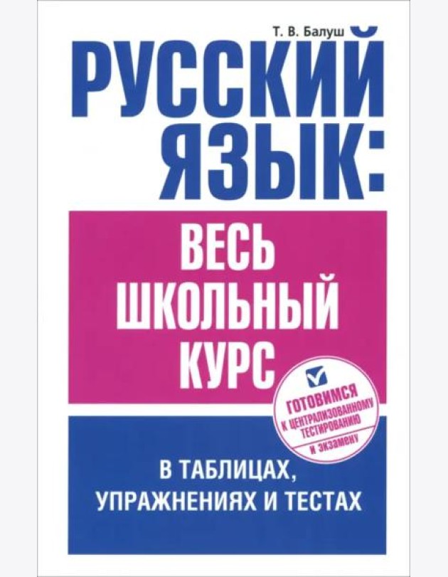 Русский язык: весь школьный курс в табл, упражнен.