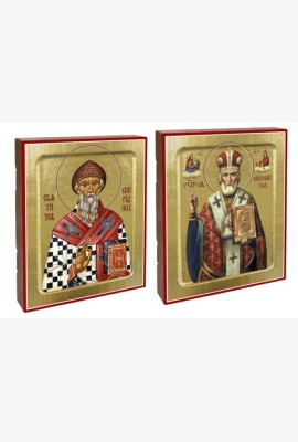 Икона Николая Чудотворца, святителя; Икона Спиридона Тримифунтского, святителя (комплект из 2-х икон)