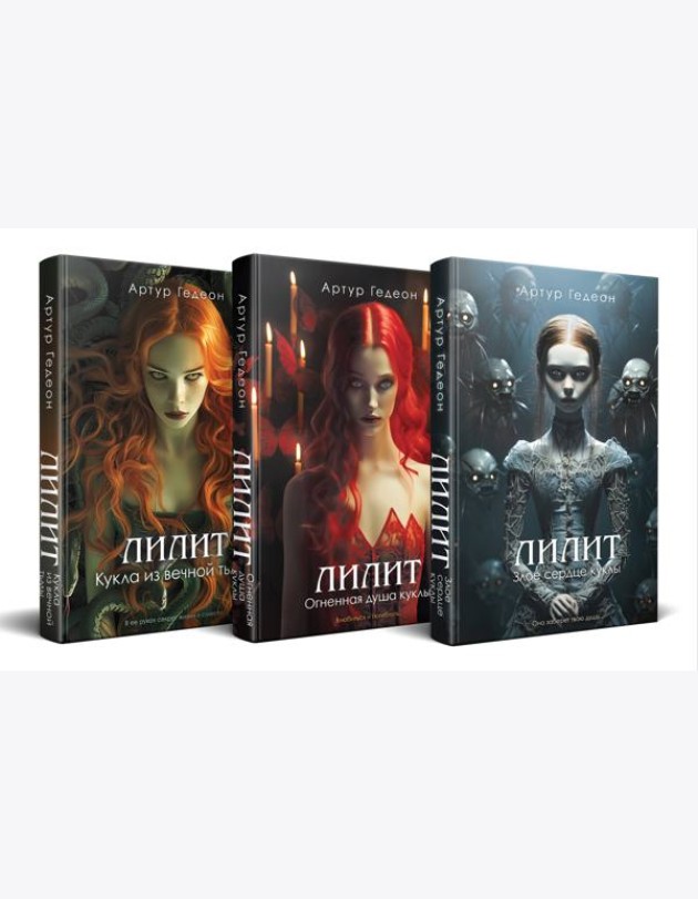 Комплект из 3-х книг: Лилит. Злое сердце куклы + Лилит. Огненная душа куклы + Лилит. Кукла из вечной тьмы