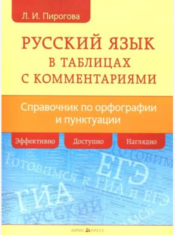 Русский язык в таблицах с комментариями (справочник по орфографии и пунктуации)