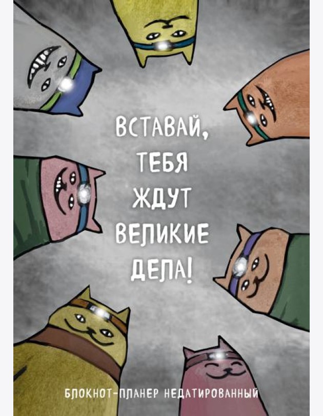 Блокнот-планер недатированный. Вставай, тебя ждут великие дела! (А4, 36 л., на скобе)