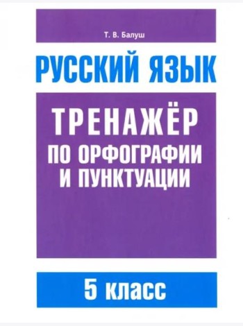 Русский язык. Тренажёр по орфографии и пунктуации. 5 класс