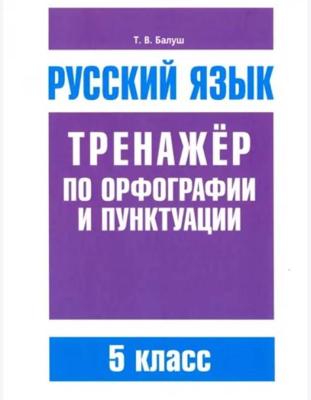 Русский язык. Тренажёр по орфографии и пунктуации. 5 класс