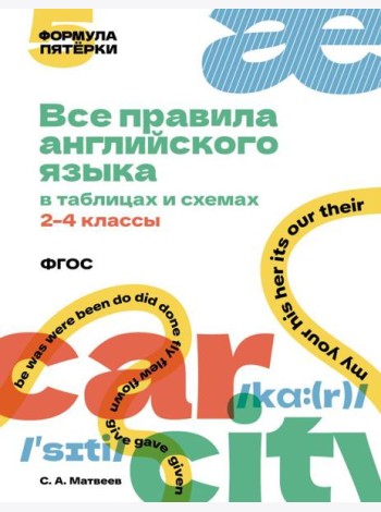 Все правила английского языка в таблицах и схемах. 2-4 кл