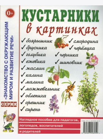 Кустарники в картинках Наглядное пособие для педагогов, логопедов, воспитателей и родителей