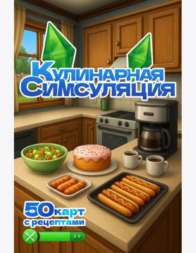 Кулинарная Симсуляция. 50 карт с рецептами