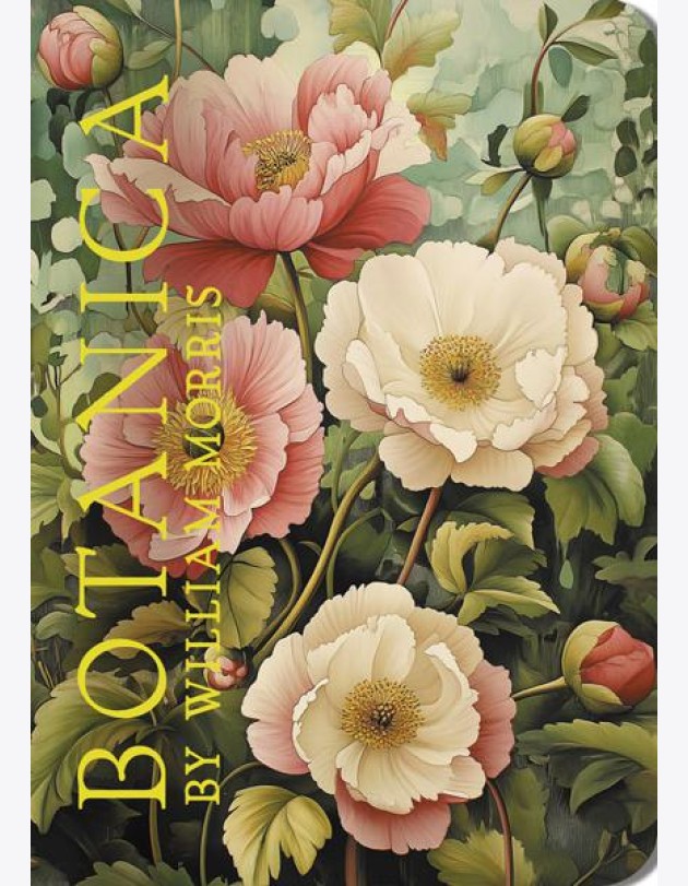 Блокнот BOTANICA by William Morris (пионы на зеленом фоне)