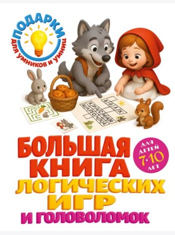 Большая книга логических игр и головоломок: для детей 7-10 лет