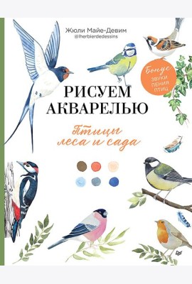 Рисуем акварелью: птицы леса и сада