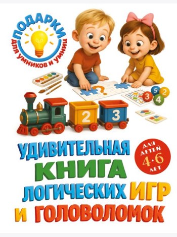 Удивительная книга логических игр и головоломок: для детей 4-6 лет