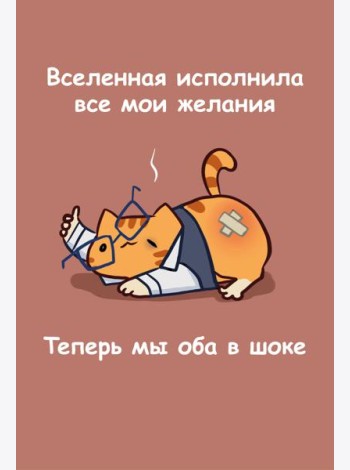 Авторский блокнот. Мурчальня. Вселенная исполнила все мои желания. Теперь мы оба в шоке. А5 64 л.