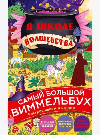 В школе волшебства. Самый большой виммельбух. Раскрашиваем и играем