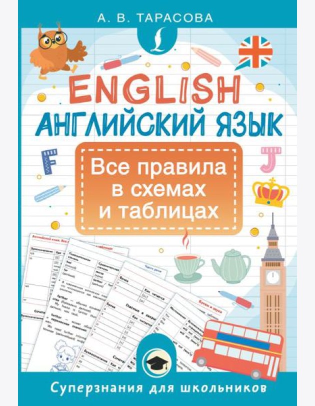 Английский язык. Все правила в схемах и таблицах