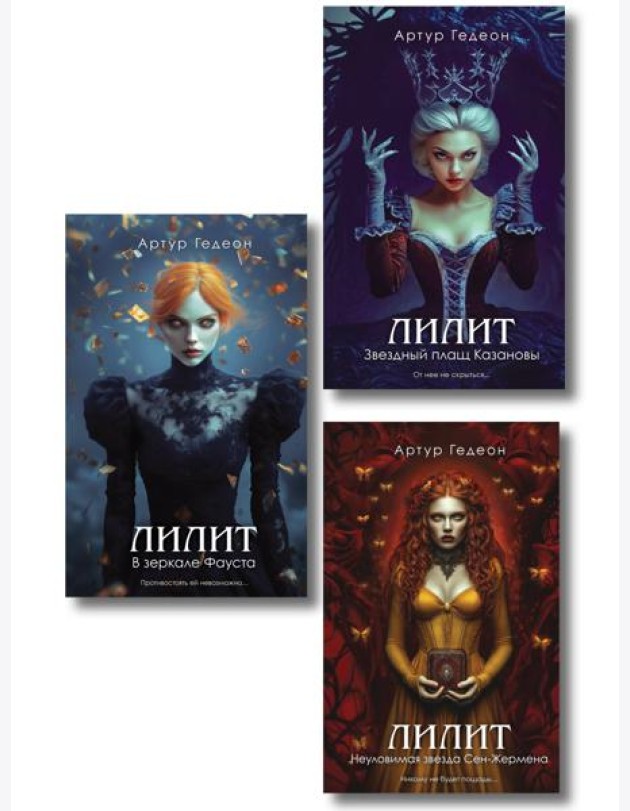 Комплект из 3-х книг: Лилит. В зеркале Фауста + Лилит. Звездный плащ Казановы + Лилит. Неуловимая звезда Сен-Жермена