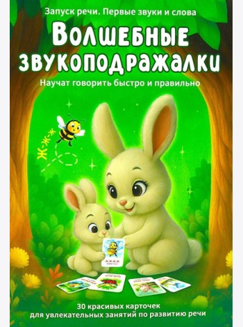 Волшебные звукоподражалки. 30 карточек для увлекательных занятий по развитию речи