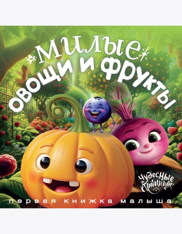 Милые овощи и фрукты. Первая книжка малыша
